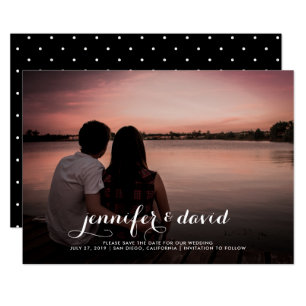 Namen in script   De datumfoto opslaan Save The Date