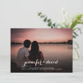 Namen in script | De datumfoto opslaan Save The Date (Staand voorkant)