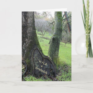 Namen in Tree Heart Valentijnse Card aanpassen Feestdagen Kaart