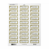 namen met faux gold glitter border etiket (Full Sheet)