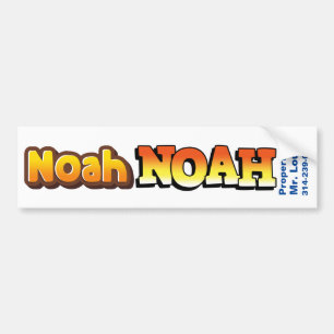 Namen: Noah nametag/sticker Bumpersticker