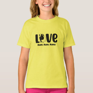 Namen of tekst toevoegen, cavia-uitlijnen t-shirt