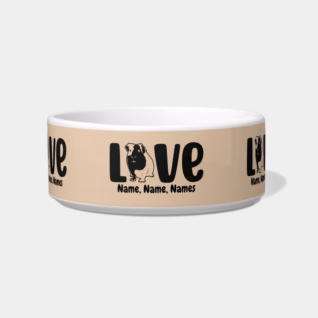 Namen of tekst toevoegen, cavia-uitlijnen voerbakje (Voorkant)