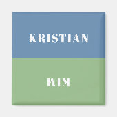 Namen om klusjes te doen herinneren stoffig blauw magneet (Voorkant)