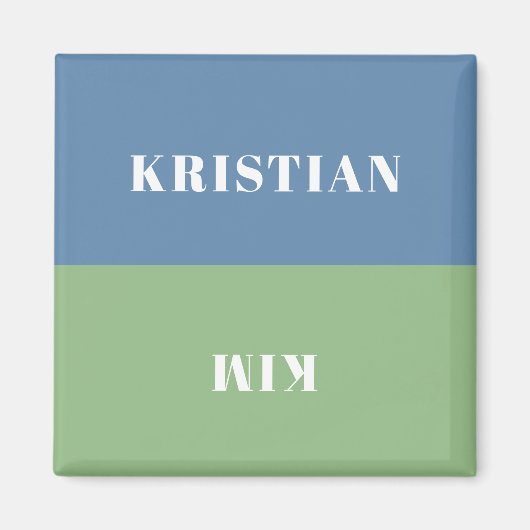 Namen om klusjes te doen herinneren stoffig blauw magneet (Voorkant)