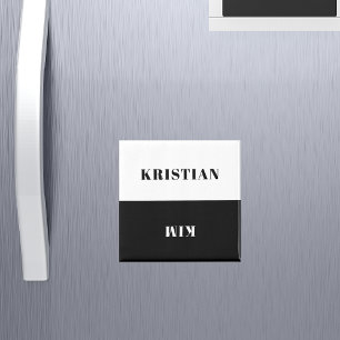 Namen om klusjes te doen herinneren zwart wit magneet