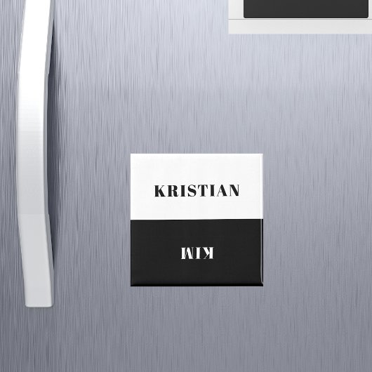 Namen om klusjes te doen herinneren zwart wit magneet