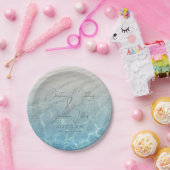 Namen op het Zandstrand bruiloft Papieren Bordje (Feest)