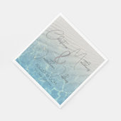 Namen op het Zandstrand bruiloft Servet (Hoek)