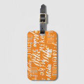 Namen op Oranje Bagagelabel (Voorkant (verticaal))