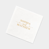 Namen Script Hart Trouwen Folie Servetten (Links)