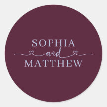 Namen Script Hart Trouwen Wijnrood Blauwpaars