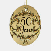 Namen toevoegen 50 jaar Jubileum Gold Ornament (Rechts)