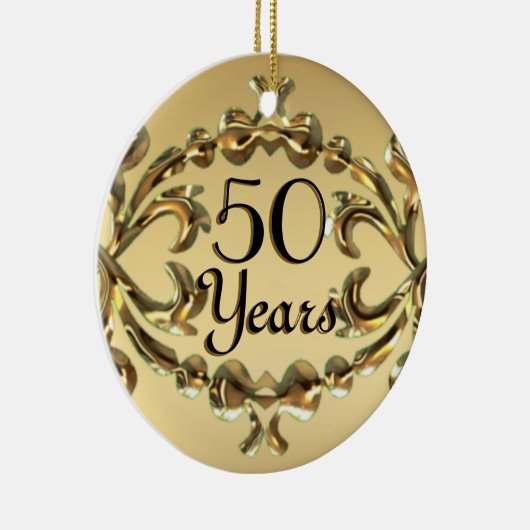 Namen toevoegen 50 jaar Jubileum Gold Ornament (Rechts)