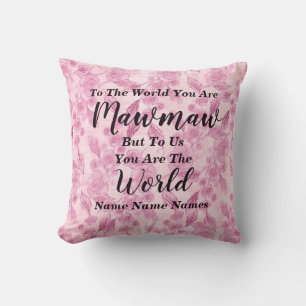 Namen toevoegen aan de wereld waar je mawmaw-groot kussen