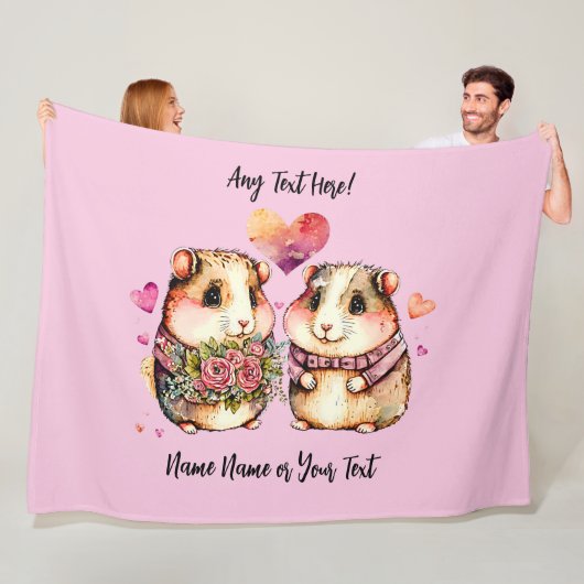 Namen toevoegen Alle Valentijnse tekstpairtjes wij Fleece Deken (In situ)