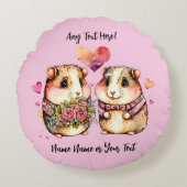 Namen toevoegen Alle Valentijnse tekstpairtjes wij Rond Kussen (Voorkant)