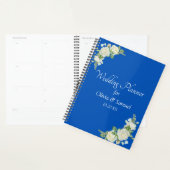 Namen toevoegen & Datum Kobalt Blauw & Wit Rozen T Planner (Display)