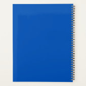 Namen toevoegen & Datum Kobalt Blauw & Wit Rozen T Planner (Achterkant)