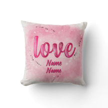 Namen toevoegen LOVE Word Cloud Pink Valentijnsdag