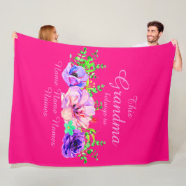 Namen toevoegen of bewerken - Dit oma behoort tot  Fleece Deken