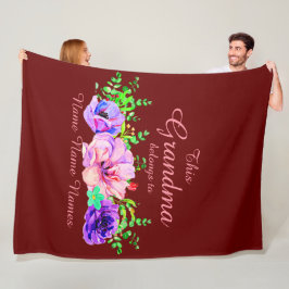 Namen toevoegen of bewerken - Dit oma behoort tot  Fleece Deken