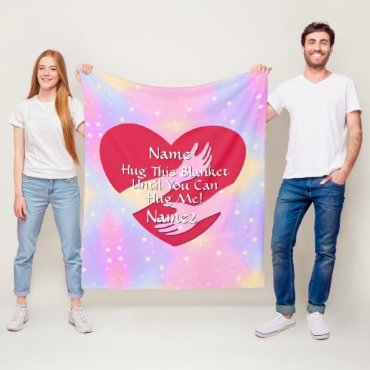 Namen toevoegen Wijzig alle teksthart totdat je Fleece Deken (In situ)