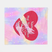 Namen toevoegen Wijzig alle teksthart totdat je Fleece Deken (Voorkant (Horizontaal))