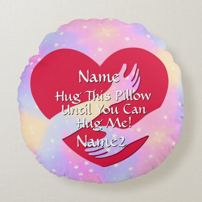 Namen toevoegen Wijzig alle teksthart totdat je Rond Kussen (Voorkant)