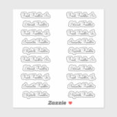 Namen van 20 gasten Moderne Elegant Calligrafie Sticker (Vel)