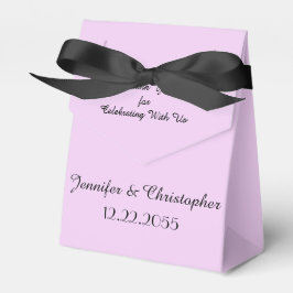Namen van Bleke Paarse minimalistische bruiloft, d Bedankdoosjes