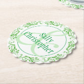 Namen van Bride en Bridegroom samen Kartonnen Onderzetters (Gekanteld)