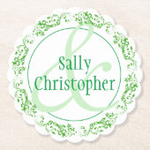 Namen van Bride en Bridegroom samen Kartonnen Onderzetters (Voorkant)