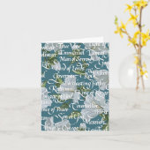 Namen van Christus Calligrafie Kaart (Gele Bloem)