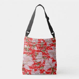 Namen van Christus Calligrafie   Rood   Crossbody Tas