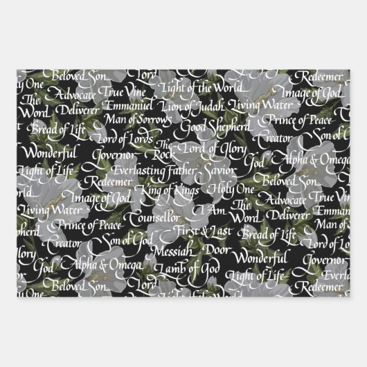 Namen van Christus Verpakkende Document Bladen 19" Inpakpapier Vel (Voorkant 3)
