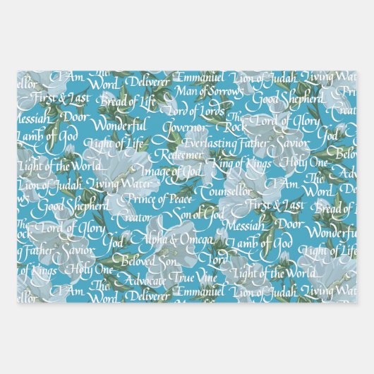 Namen van Christus Verpakkende Document Bladen 19" Inpakpapier Vel (Voorkant 2)