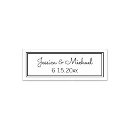 Namen van Cute Modern Wedding Couple Zelfinktende Stempel
