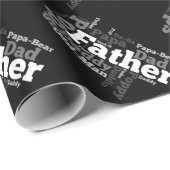 Namen van Dad Vaderdag Collage Cadeaupapier (Rol Hoek)