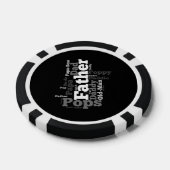 Namen van Dad Vaderdag Collage Poker Chips (Enkel)