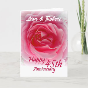 NAMEN van de DOUANE - het 45ste Jubileum met Roze Kaart