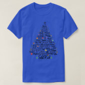 Namen van de familie Jezus Kerstboom Pjama T-shirt (Design voorkant)