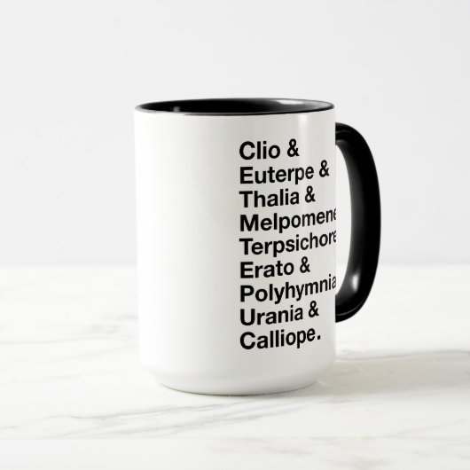 Namen van de negen mijnen in de Griekse en Engelse Mok (Voorkant rechts)