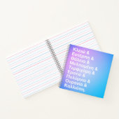 Namen van de negen mijnen in het Grieks en het Eng Notitieboek (Binnen)