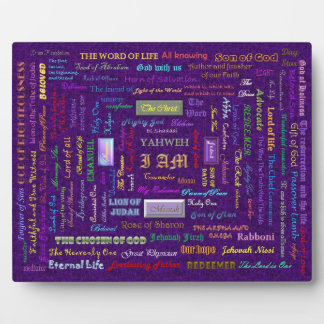 namen van de schotel van de foto van God met easel Fotoplaat