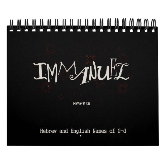 Namen van G-d in het hebreeuws en het engels Kalender (Hoes)