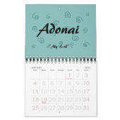 Namen van G-d in het hebreeuws en het engels Kalender (Jan 2026)