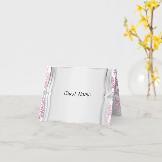 Namen van gasten kaart (Gele Bloem)