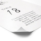 Namen van gasten uit het bergbos tafelnummer foto afdruk (Hoek)