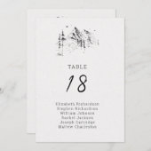 Namen van gasten uit het bergbos tafelnummers (Voorkant / Achterkant)